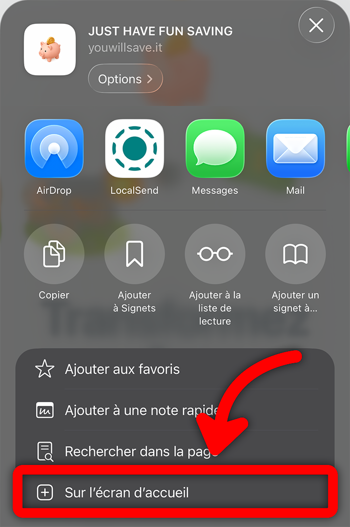 Partager sur iOS